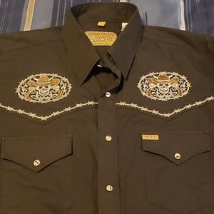 Vintage Western White Horse Ranch Size Large Mens